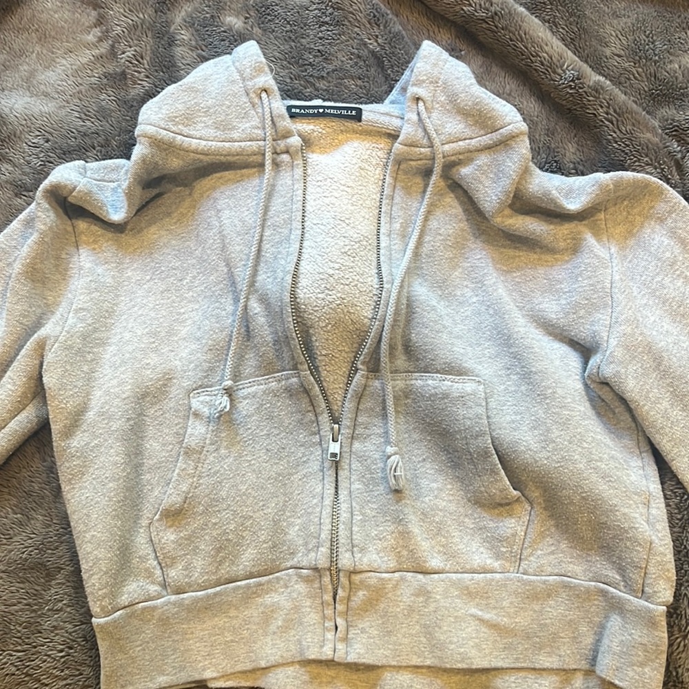 Brandy Melville cropped zip up